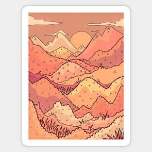 Of oranges and hills Sticker